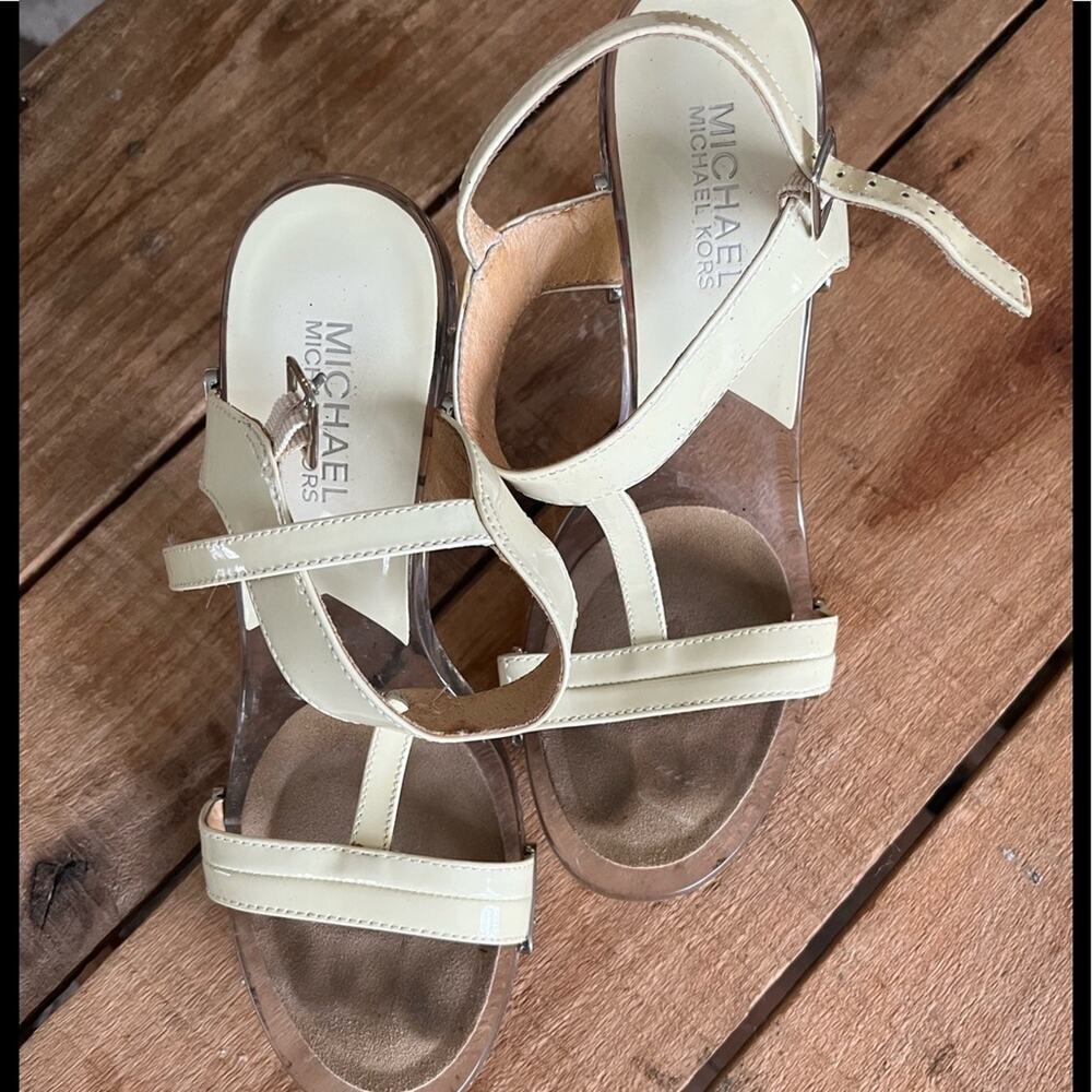 Michael Kors Clear and Off White Heels- Sassy and Flirty-Size 8.5 - Picture 6 of 6